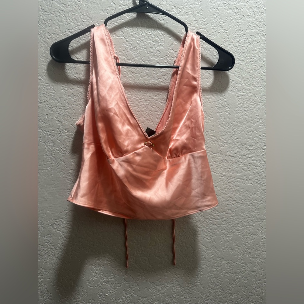 A NEW DAY NWT Pink Satin Dress with Rose Detail